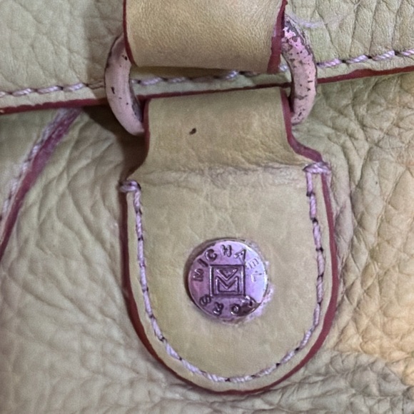 Michael Kors Green Pebbled Leather Satchel Handbag Purse - Picture 2 of 6